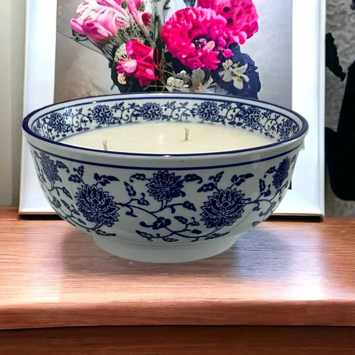 Bashford and Pitt candle styled in a warm, elegantly decorated living room