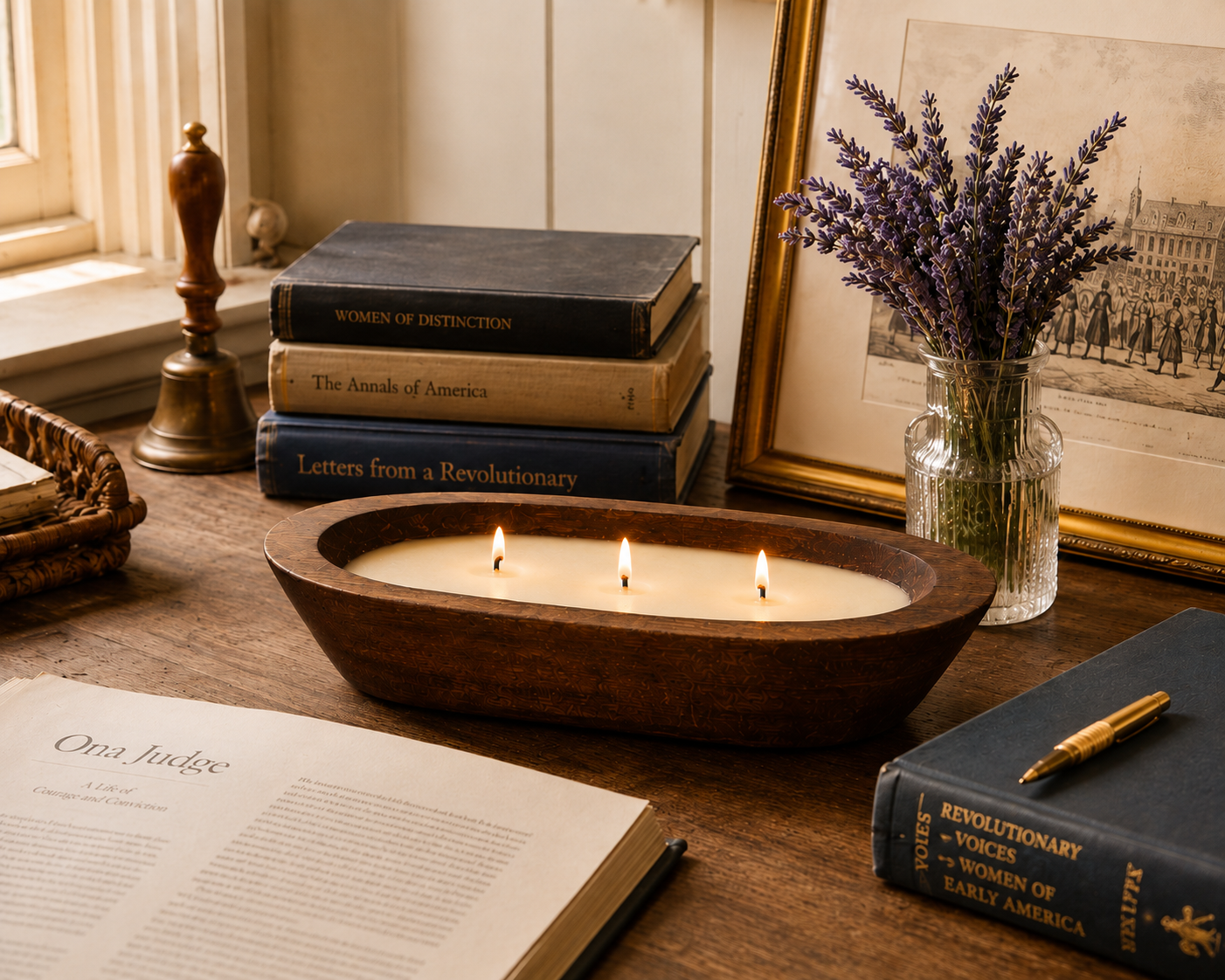 Ona Judge Hearth Candle