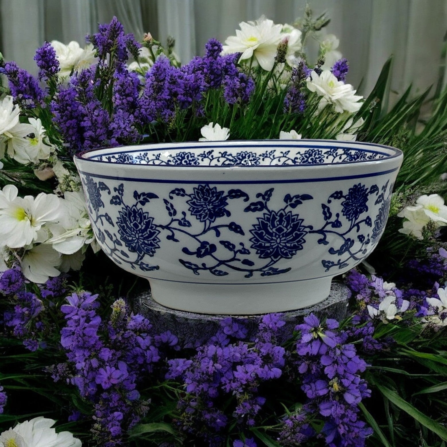 Lavender Meadow — Blue & White Bowl Candle